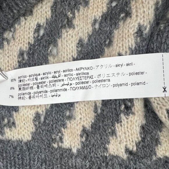 NWT ZARA Openwork Striped Pullover Knit Sweater‎ Open structure spun fabric Sz L - Picture 13 of 13